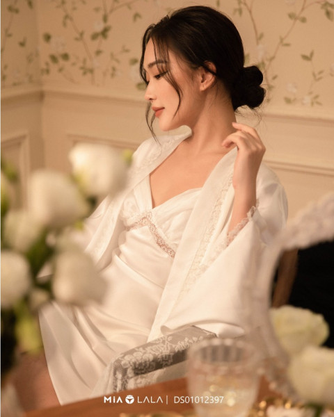 Áo choàng ngủ lụa DS01012397
