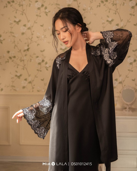 Áo choàng ngủ lụa DS01012415