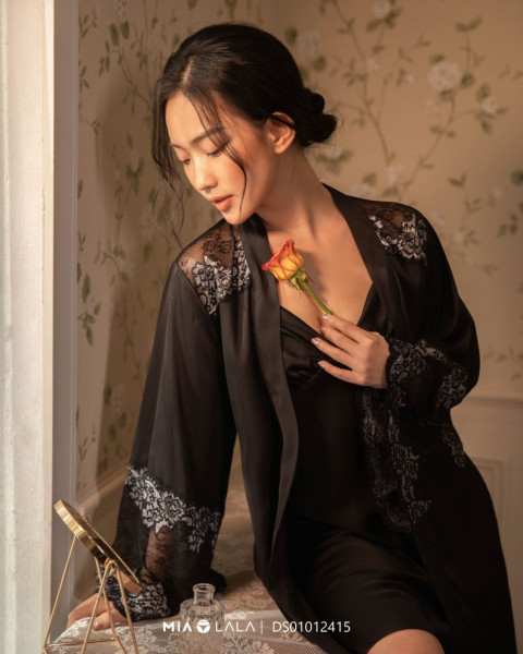 Áo choàng ngủ lụa DS01012415