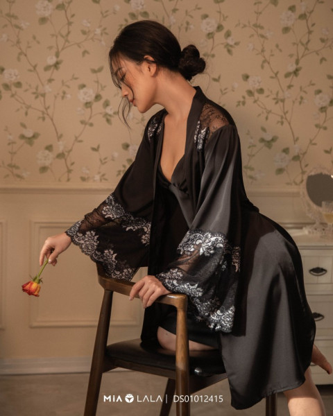 Áo choàng ngủ lụa DS01012415