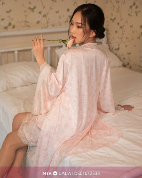 Set áo choàng ngủ lụa DS01012338