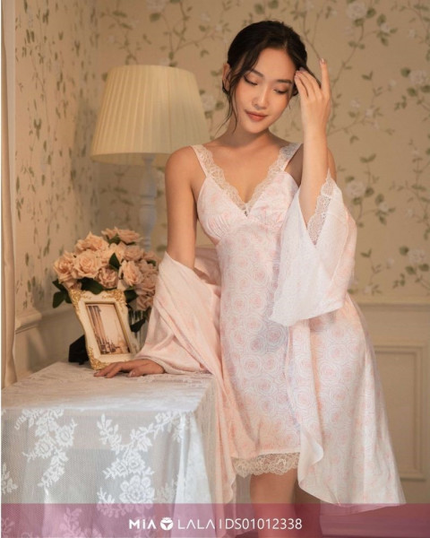 Set áo choàng ngủ lụa DS01012338