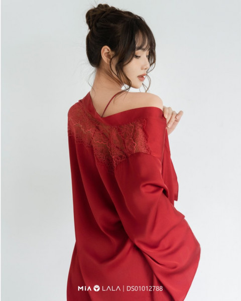 Áo choàng ngủ lụa DS01012788
