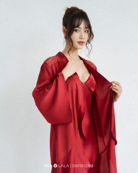 Áo choàng ngủ lụa DS01012788