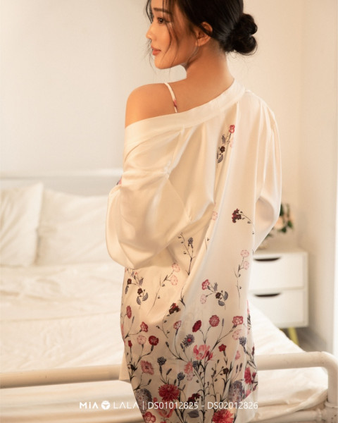 Áo choàng ngủ lụa DS01012825