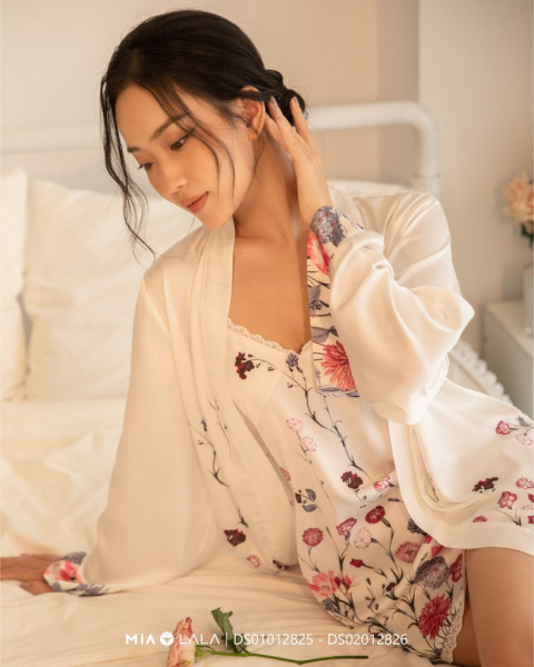 Áo choàng ngủ lụa DS01012825