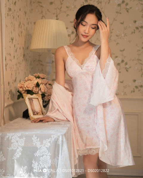 Áo choàng ngủ lụa DS01012821