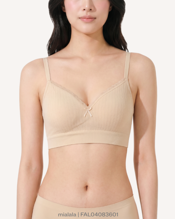  Áo Ngực Cotton Không Gọng Mềm Mại Đệm Mỏng 0.5cm 