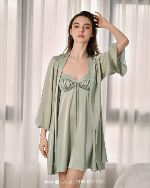 Áo choàng ngủ lụa DDN02013741