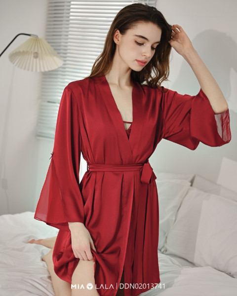 Áo choàng ngủ lụa DDN02013741