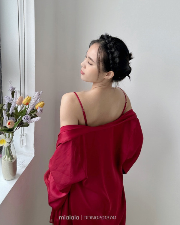 Áo choàng ngủ lụa DDN02013741