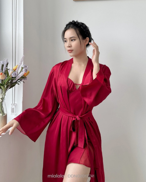 Áo choàng ngủ lụa DDN02013741