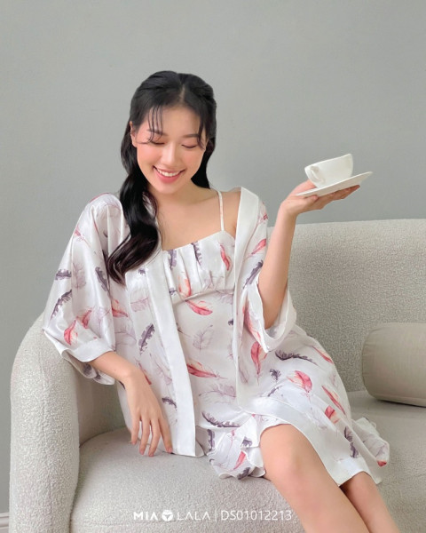 Áo choàng ngủ lụa DS01012213