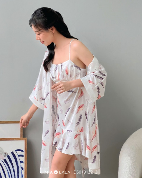 Áo choàng ngủ lụa DS01012213