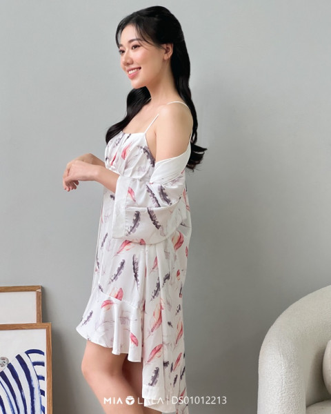Áo choàng ngủ lụa DS01012213