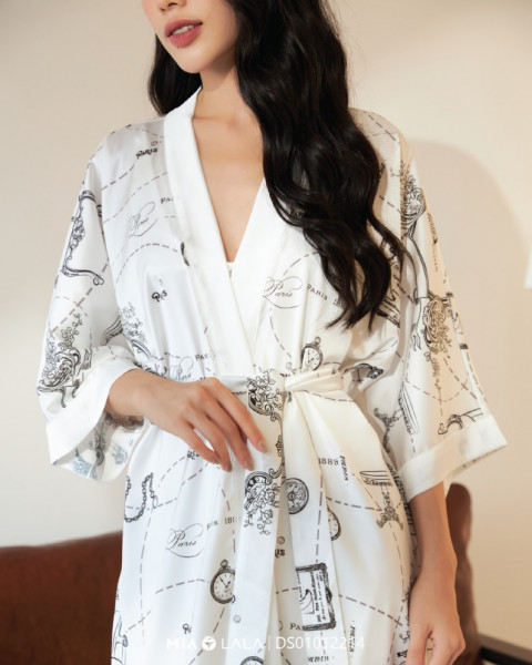 Áo choàng ngủ lụa DS01012214
