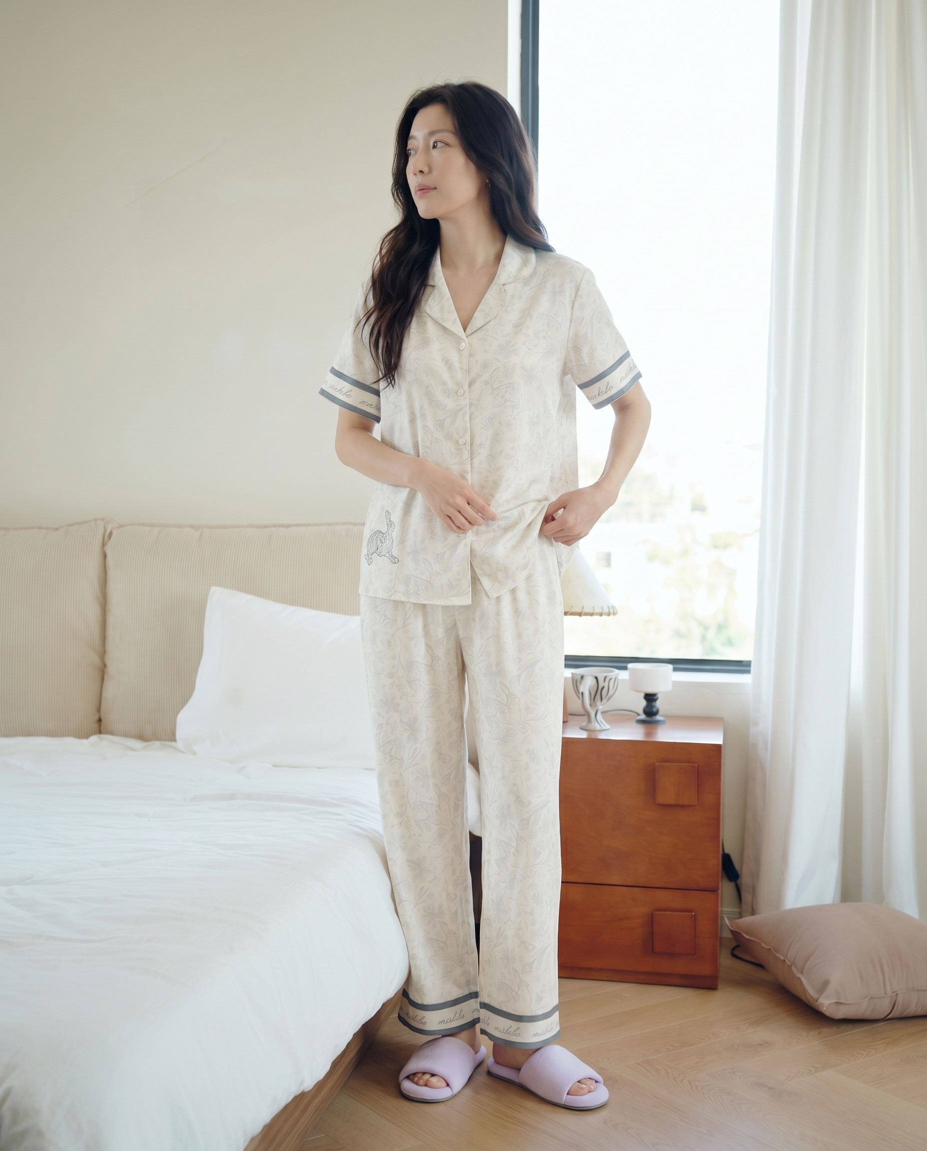 Mặc Nhà TNQD Chất Liệu Lụa Latin Mềm Mát Thanh Lịch 